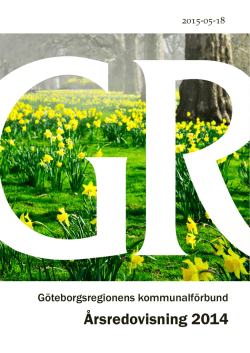 Årsredovisning 2014 - Göteborgsregionens kommunalförbund