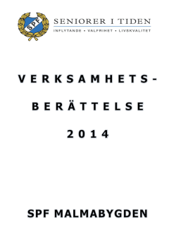 Verksamhetsberättelse 2014