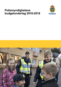 Polismyndighetens budgetunderlag 2016-2018