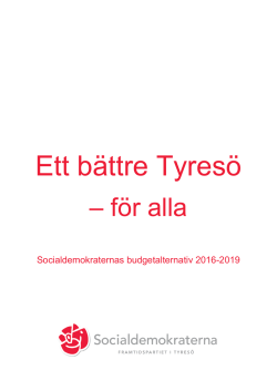 S-budget för 2016 - Socialdemokraterna