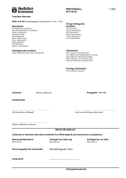 PROTOKOLL 1 (39) - Skellefteå kommun