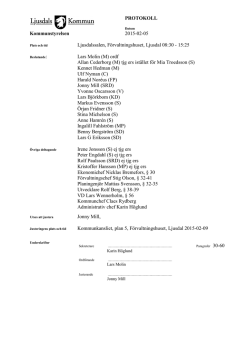 PROTOKOLL Kommunstyrelsen 2015-02
