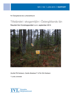 Tillståndet i skogsmiljön i Östergötlands län - Krondroppsnätet