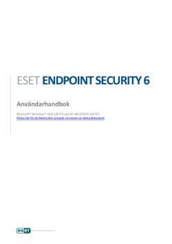 3. Använda enbart ESET Endpoint Security