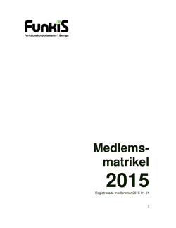 Medlems- matrikel 2015 - Nevenius Ingenjörsbyrå AB