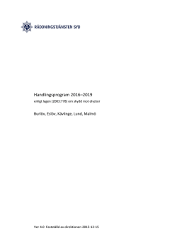 Handlingsprogram 2016–2019