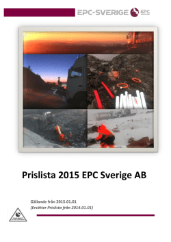 Prislista 2015 EPC Sverige AB