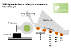 Tillfällig terminalkarta Strängnäs Resecentrum