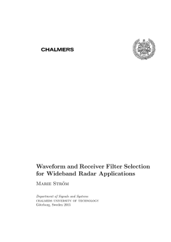 Waveform and Receiver Filter Selection for Wideband Radar