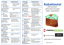 Rabatter, allmänt