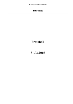 Protokoll 31.3.2015 - Kårkulla samkommun