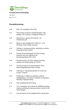 2015-06-17 - Östra Göinge kommun