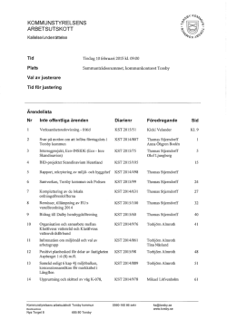 Kommunstyrelsens arbetsutskott 2015-02-10