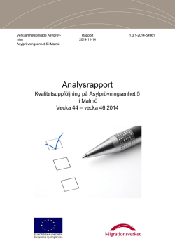 Analysrapport KU APMA5 2014