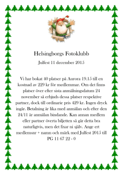 Julfest 11/12 2015 på scandlines