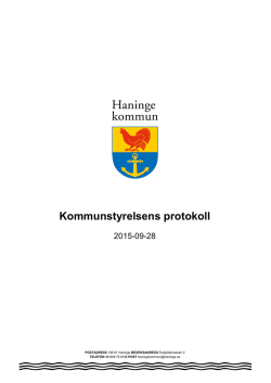 Kommunstyrelsens protokoll 2015-09-28