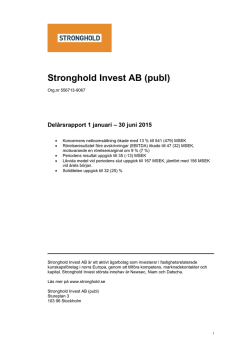 Stronghold Invest AB (publ)
