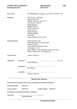 Kommunstyrelsen 2015-01-27 Utdragsbestyrkande