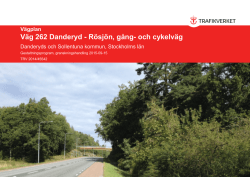Väg 262 Danderyd - Rösjön, gång- och cykelväg