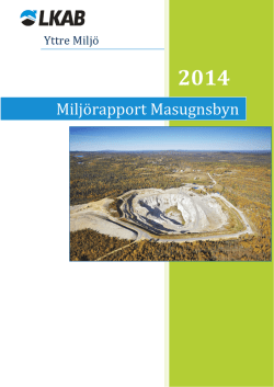 15-763 Masugnsbyn - Miljöapport 2014