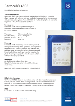 Ferrocid® 4505 - Chemiclean AB
