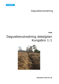 Dagvattenutredning detaljplan Kungsbro 1:1