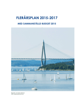 Flerårsplan 2015-2017 med sammanställd budget