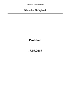 Protokoll 13.8.2015 - Kårkulla samkommun
