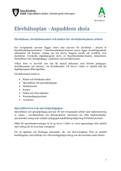 Elevhälsoplan (605 kB, pdf) - Aspuddens skola