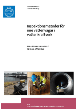 Inspektionsmetoder för inre vattenvägar i vattenkraftverk