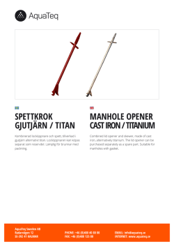 spettkrok gjutjärn / titan manhole opener cast iron / titanium