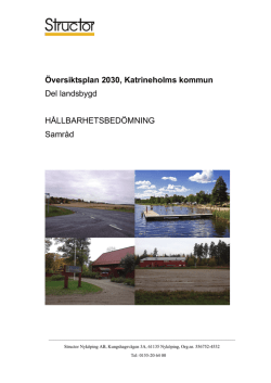 Hållbarhetsbedömning Översiktsplan 2030 - del
