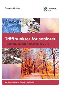 Träffpunkter för seniorer