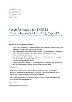 Kursinformation TNIU22