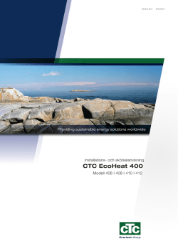 CTC Ecoheat 400 manual