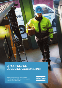ATLAS COPCO ÅRSREDOVISNING 2014