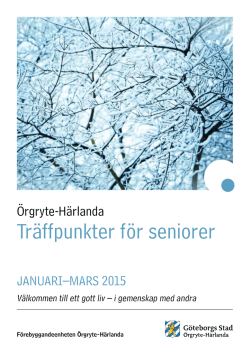 Träffpunkter för seniorer