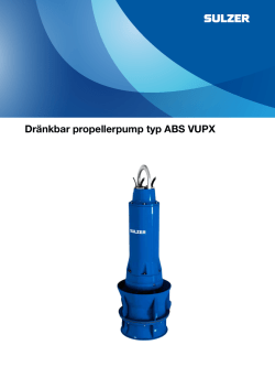Dränkbar propellerpump typ ABS VUPX