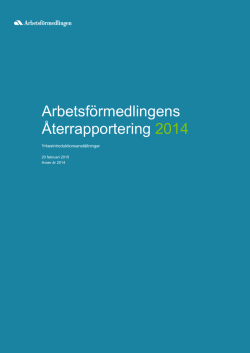 Läs rapporten - Arbetsförmedlingen