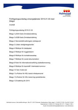 Förfrågningsunderlag omsorgstjänster 2015-01-30 med