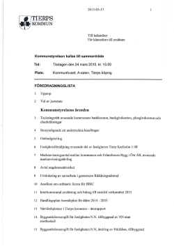 Ks Handlingar till arende 3 till 19