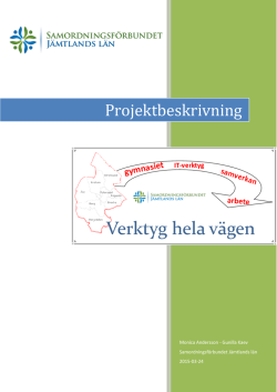 Projektbeskrivning - Samordningsförbundet i Jämtlands län