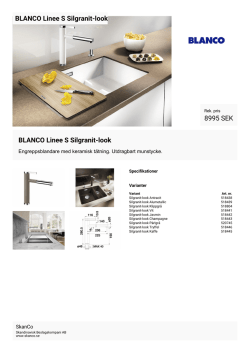 BLANCO Linee S Silgranit-look 8995 SEK BLANCO Linee S