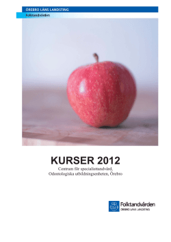 KURSER 2012 - Region Örebro län