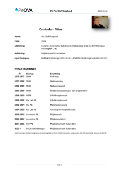 CV Per Olof Skoglund
