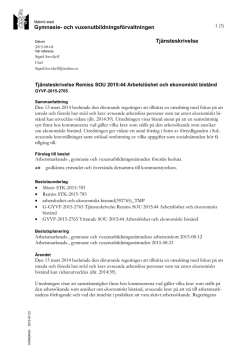 11. Remiss från Socialdepartementet