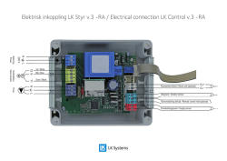 FAQ Elektrisk inkoppling LK Styr v.3 -RA