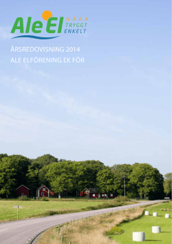 Årsredovisning Ale Elförening 2014 koncern