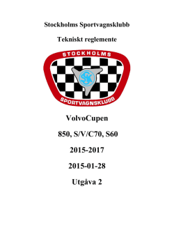 Tekniskt regl VolvoCupen 850-S70-S60 2015-2017 utg 2