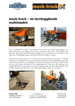 muck-truck – en terränggående multimaskin
